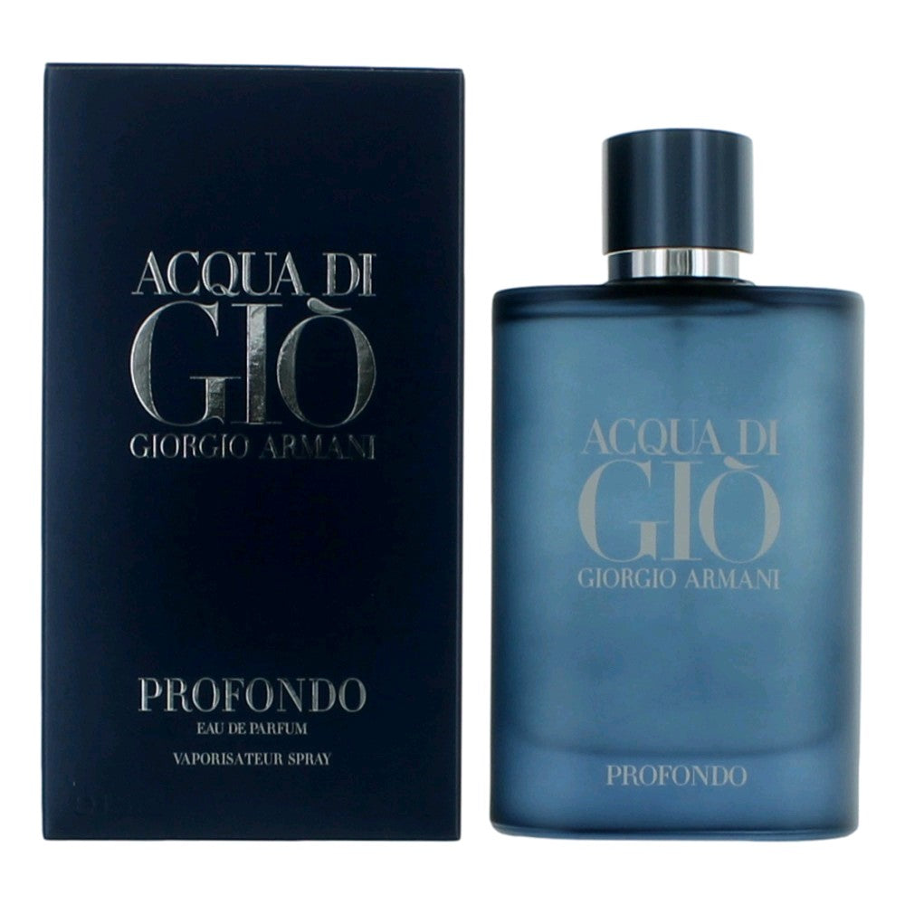 Bottle of Acqua Di Gio Profondo by Giorgio Armani, 4.2 oz Eau De Parfum Spray for Men